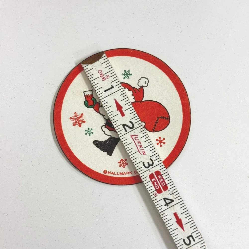 Vintage Hallmark Santa Claus Paper Coasters Set of 13 Christmas Holiday Decor